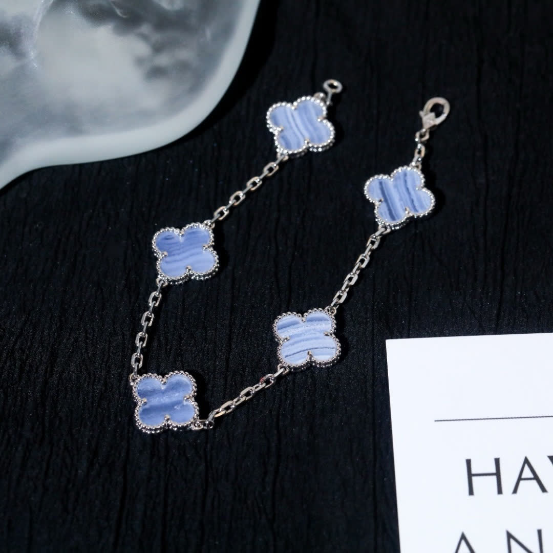 Van Cleef & Arpels Alhambra Blue Opal Bracelet